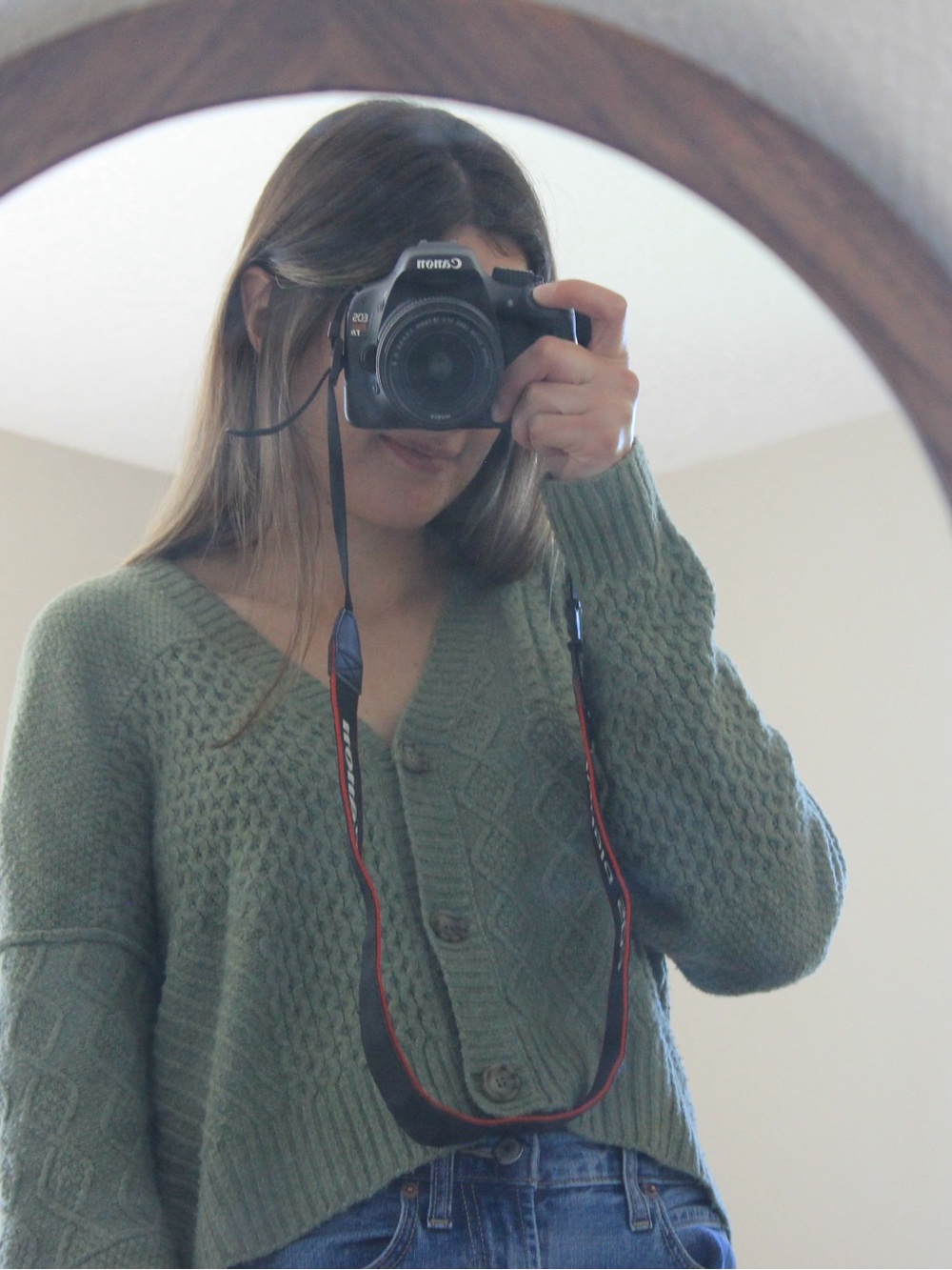 Pink Rose Olive Green Knit Sweater